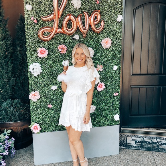 White Eyelet Dress - Picture 3 of 4